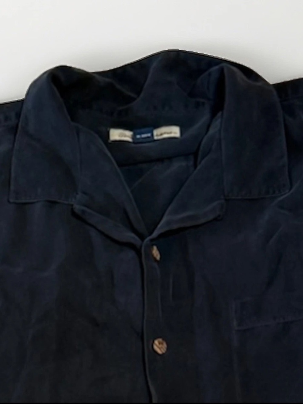 Tommy Bahama Navy Lightweight 100% Silk Short Sleeve Shirt Jacket